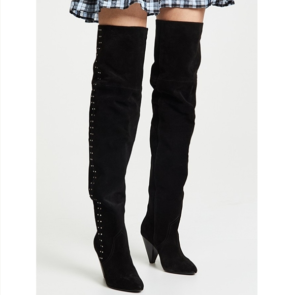 Stunning Joie Studded Suede OTK Boots - Picture 7 of 8